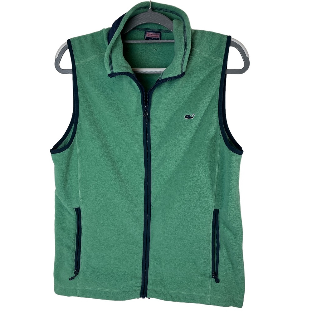 Vineyard vines mens green fleece vest size small